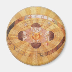 Vintage Astronomy, Antique Copernican Solar System Magnet