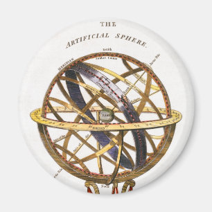 Vintage Astronomy, Artificial or Armillary Sphere Magnet