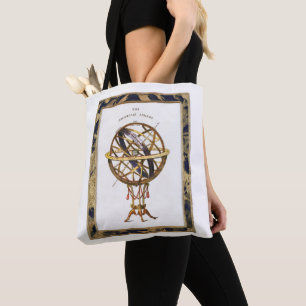 Vintage Astronomy, Artificial or Armillary Sphere Tote Bag