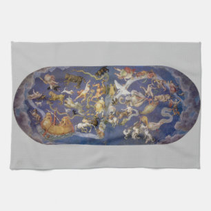 Vintage Astronomy Celestial Constellations Fresco Kitchen Towel