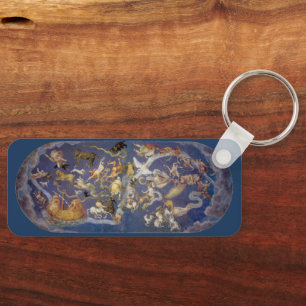 Vintage Astronomy Celestial Fresco, Constellations Keychain