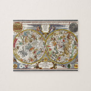 Vintage Astronomy, Celestial Planisphere Map Jigsaw Puzzle