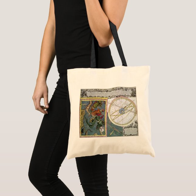 Vintage Astronomy, Comet Path by Matthaeus Seutter Tote Bag (Front (Product))