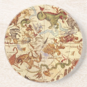 Vintage Astronomy Constellations, Frederik de Wit Coaster