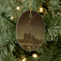 Vintage Astronomy, Donati Comet over Paris in 1858