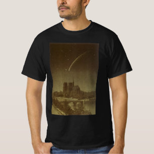 Vintage Astronomy, Donati Comet over Paris in 1858 T-Shirt