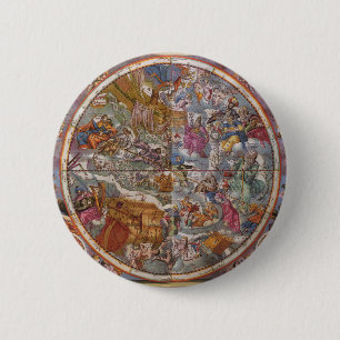 Vintage Astronomy, Map of Christian Constellations 2 Inch Round Button