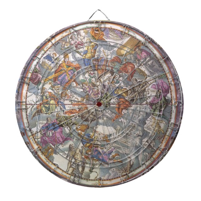 Vintage Astronomy, Map of Christian Constellations Dartboard (Front)