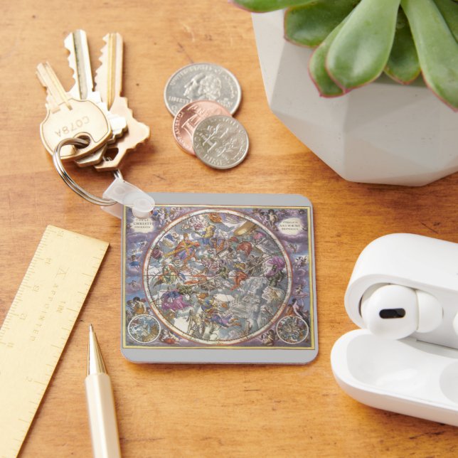 Vintage Astronomy, Map of Christian Constellations Keychain (Desk)