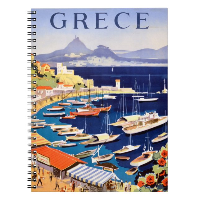 Vintage Athens Greece Travel Notebook (Front)