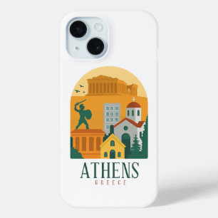 Vintage Athens Greece Travel – Parthenon iPhone 15 Case