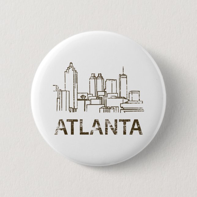 Vintage Atlanta 2 Inch Round Button (Front)