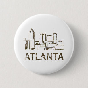 Vintage Atlanta 2 Inch Round Button
