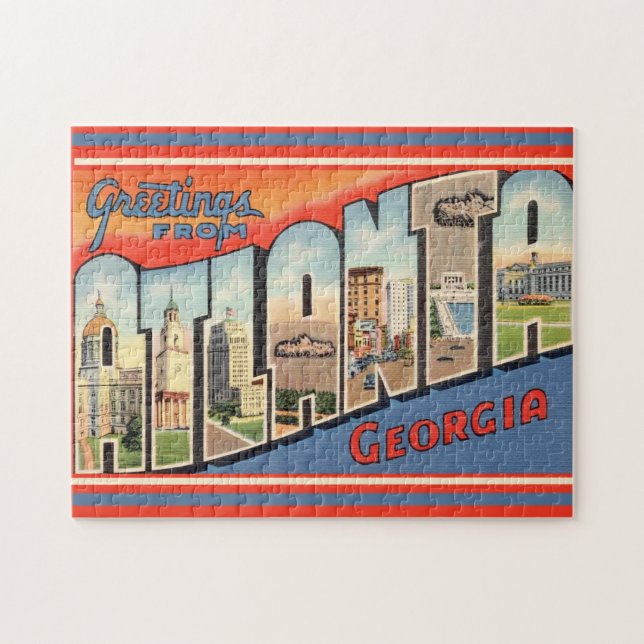 Vintage Atlanta Greetings Jigsaw Puzzle (Horizontal)