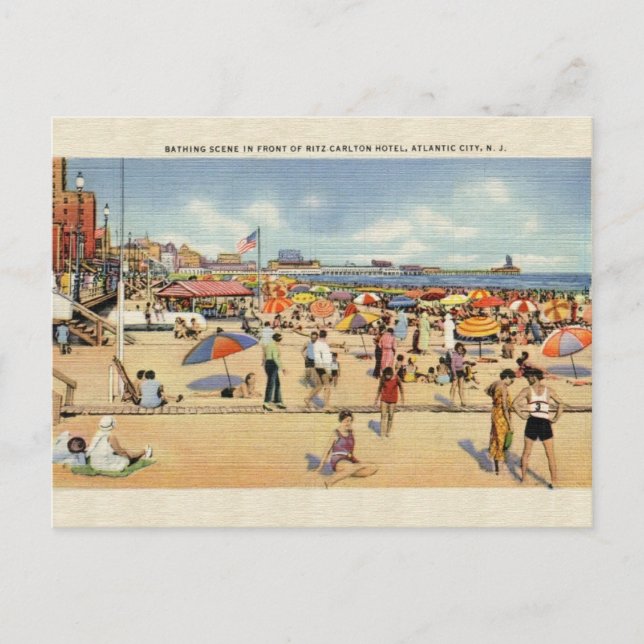Vintage Atlantic City New Jersey Postcard (Front)