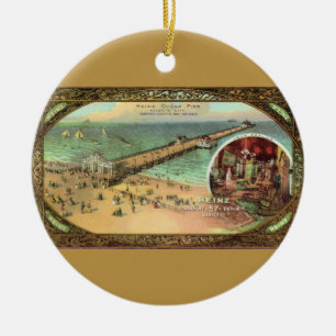 Vintage Atlantic City Pier Ceramic Ornament