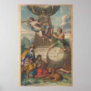 Vintage Atlas Illustration Poster