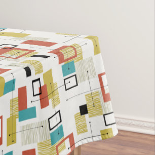 Vintage Atomic Tiki Design Tablecloth
