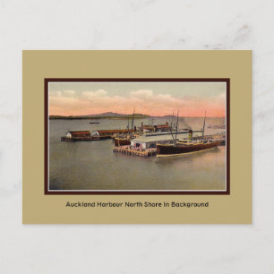 Vintage Auckland Harbour, North Shore Postcard