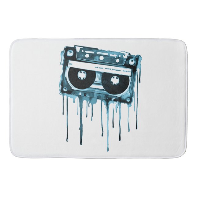 Vintage audiocassette bath mat (Front)