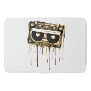 Vintage audiocassette bath mat