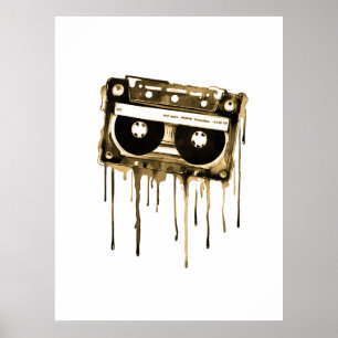 Vintage audiocassette poster