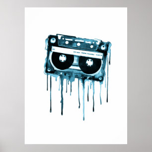 Vintage audiocassette poster