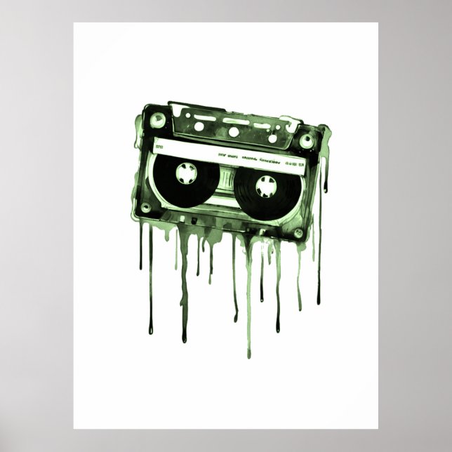 Vintage audiocassette poster (Front)