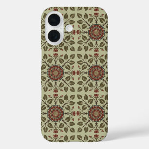 Vintage Audsley Tudor Rose Victorian Pattern Art iPhone 16 Case