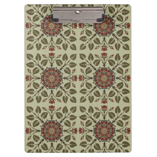 Vintage Audsley Tudor Rose Victorian Pattern Art Clipboard