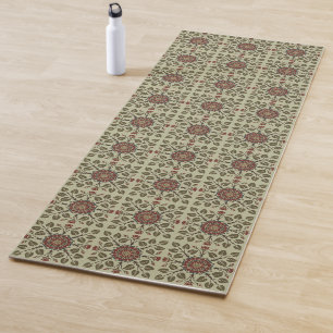 Vintage Audsley Tudor Rose Victorian Pattern Art Yoga Mat