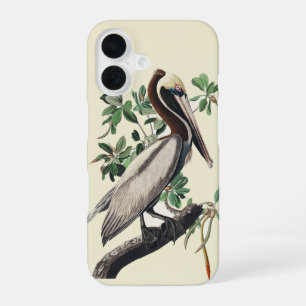 Vintage Audubon Brown Pelican Coastal Bird Art iPhone 16 Case