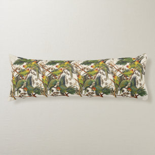 Vintage Audubon Carolina Parakeet Bird Art Body Pillow