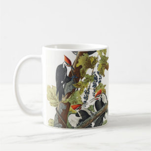 Vintage Audubon Pileated Woodpecker Bird Art Coffee Mug