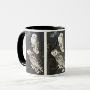 Vintage Audubon Snowy Owl Night Bird Art Mug