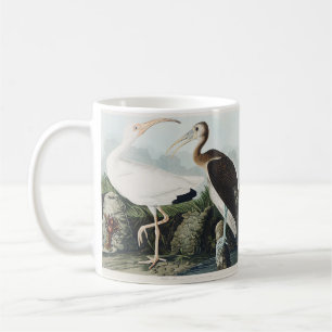 Vintage Audubon White Ibis Bird Nature Art Coffee Mug