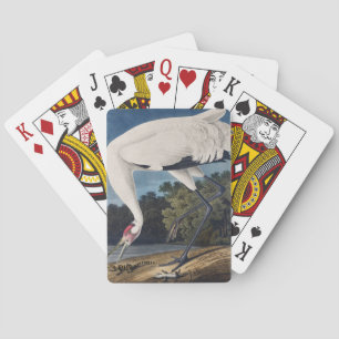 Vintage Audubon Whooping Crane Bird Nature Art Playing Cards