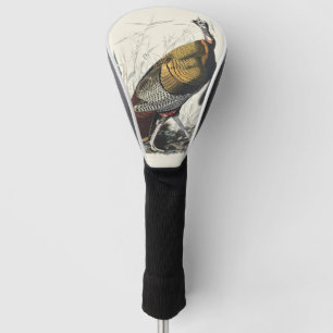 Vintage Audubon Wild Turkey Thanksgiving Decor Art Golf Head Cover