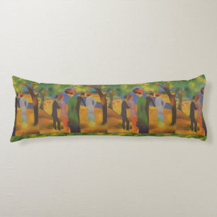 Vintage August Macke Lady In A Green Jacket Body Pillow
