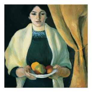 Vintage August Macke Portrait With Apples Poster