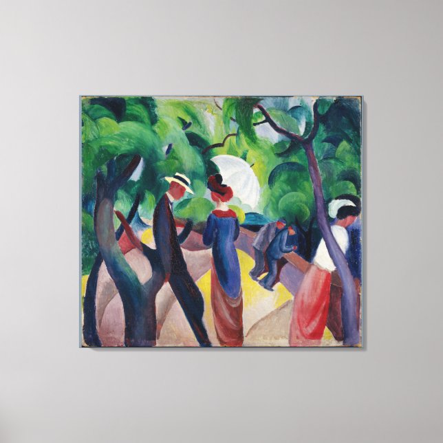 Vintage August Macke Promenade Canvas Print (Front)