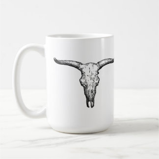 Vintage Aurochs Skull Illustration Coffee Mug