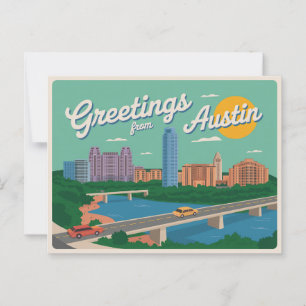 Vintage Austin Postcard   Greetings from Austin