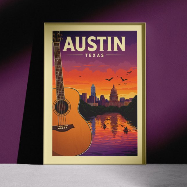 Vintage Austin Texas Poster (Creator Uploaded)
