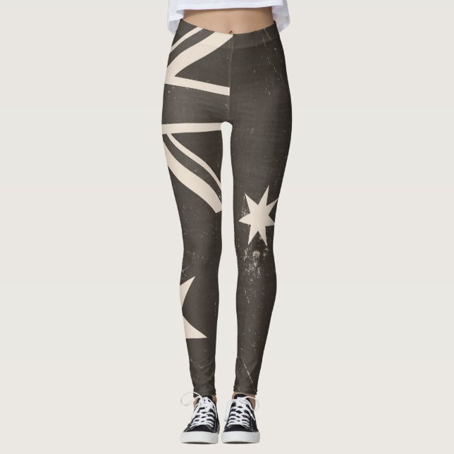 Vintage Australia Flag Leggings (Front)