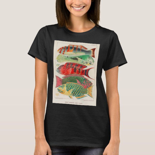Vintage Australia Great Barrier Reef Fishes T-Shirt (Front)