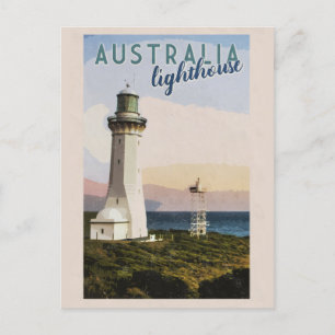 Vintage Australia Point Perpendicular Lighthouse Postcard