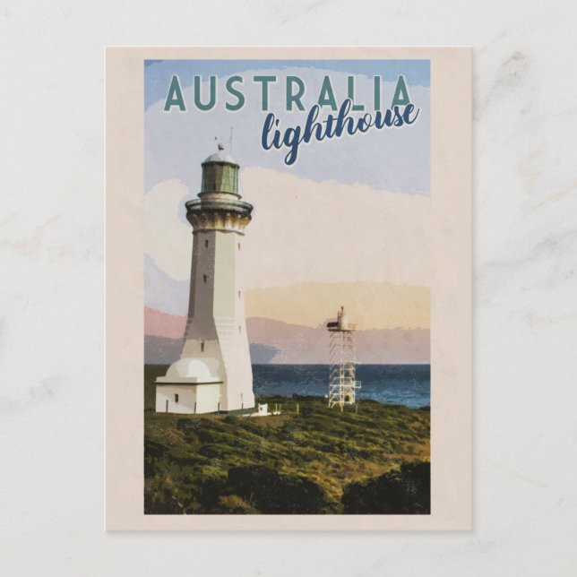 Vintage Australia Point Perpendicular Lighthouse Postcard (Front)