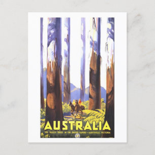 Vintage Australia Travel Poster Postcard