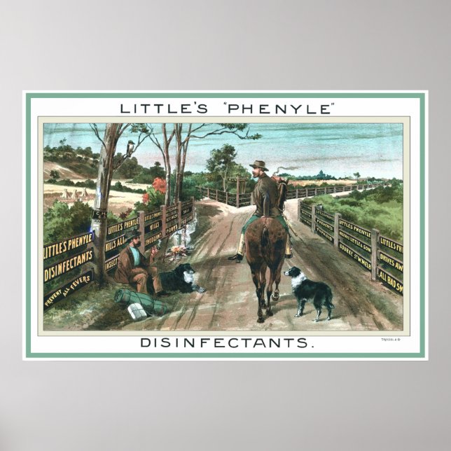 Vintage Australian Advertising Poster Disinfectant (Front)
